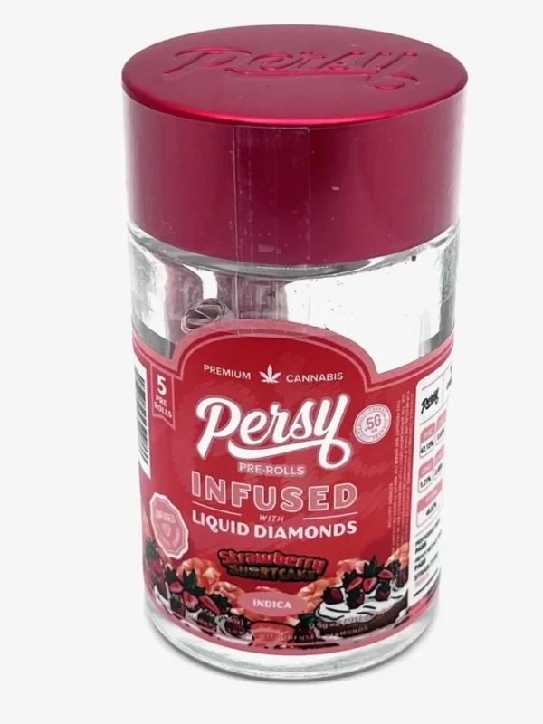 STRAWBERRY SHORTCAKE PERSY LIQUID DIAMOND INFUSED PRE-ROLLS (COLLECTIBLE JAR)